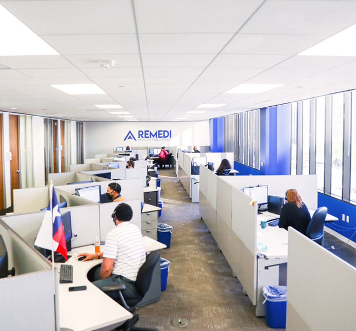 ReMedi office with cubicles