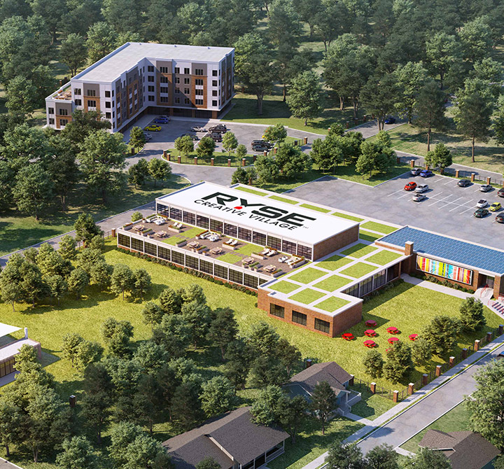 RYSE Creative Village voice campus